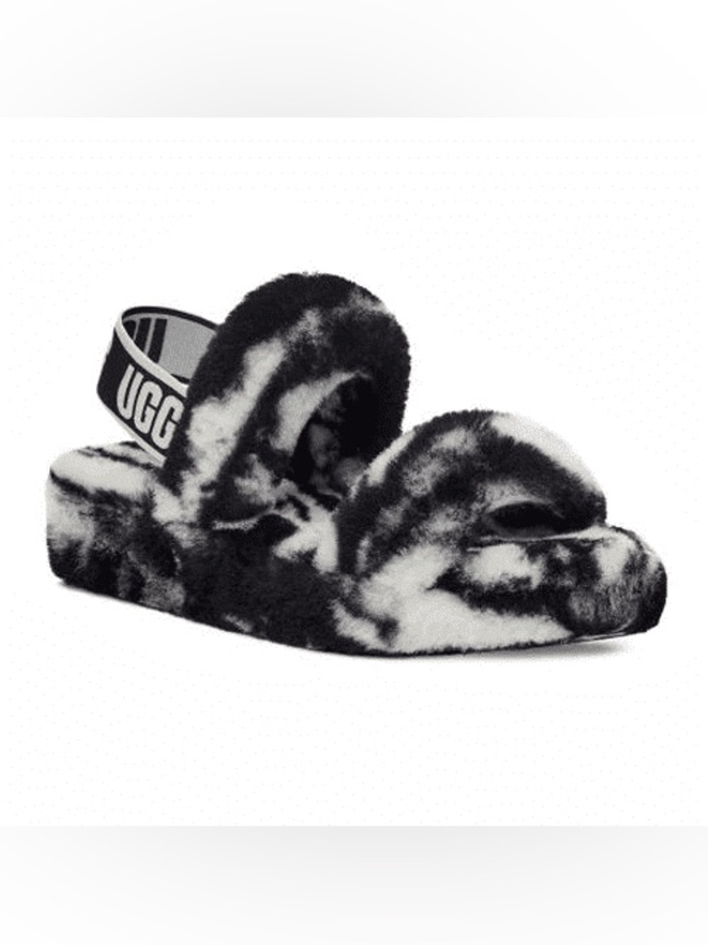 UGG Fluff Yeah Slide Zebra Size 10